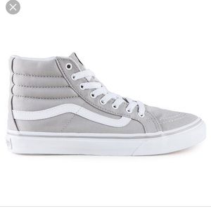 Light grey high top Vans